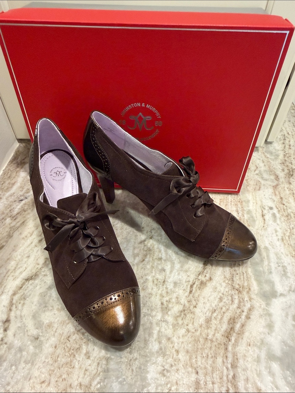 Johnston & Murphy Lace-Up Heels